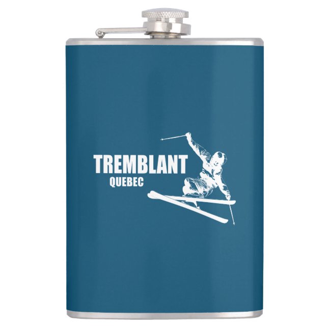 Tremblant Quebec Skier Hip Flask (Front)