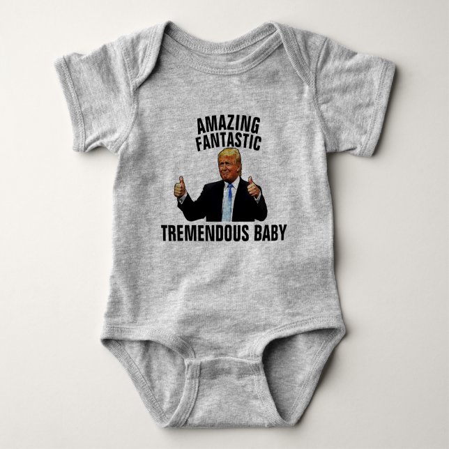 TREMENDOUS BABY TRUMP T-SHIRTS JERSEY BODYSUIT (Front)