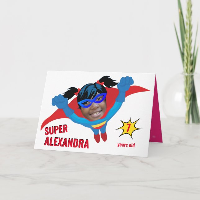 Tremendous Superhero Birthday Awesome Gift Card (Front)