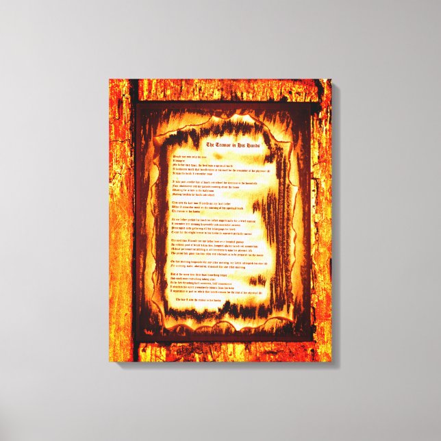 Tremor In His Hands Canvas Print (Front)