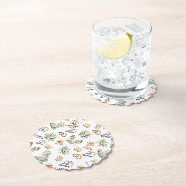 Trenby  Bridal Accessories For Wedding Paper Coaster (Insitu)