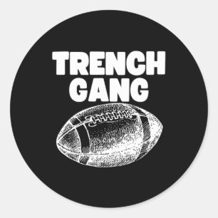 Trench Gang' Design Classic Round Sticker
