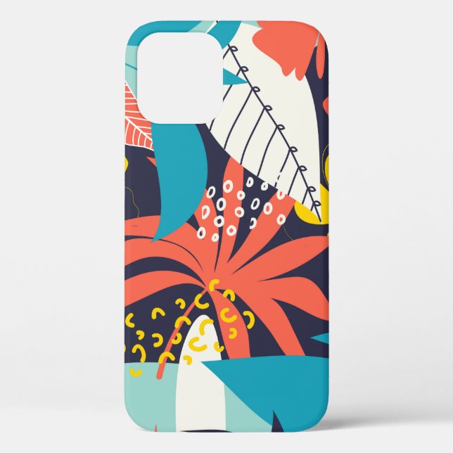 Trend abstract pattern with bright tropical leaves Case-Mate iPhone case (Back)