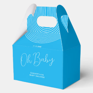 Trend Blue Baby Shower Script Favour Box