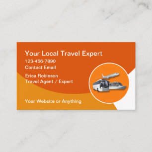 Trend Bold Modern Travel Agent or Expert Business Card