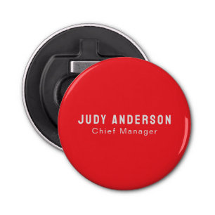 Trend Bright Red Professional Plain Modern Elegant Bottle Opener