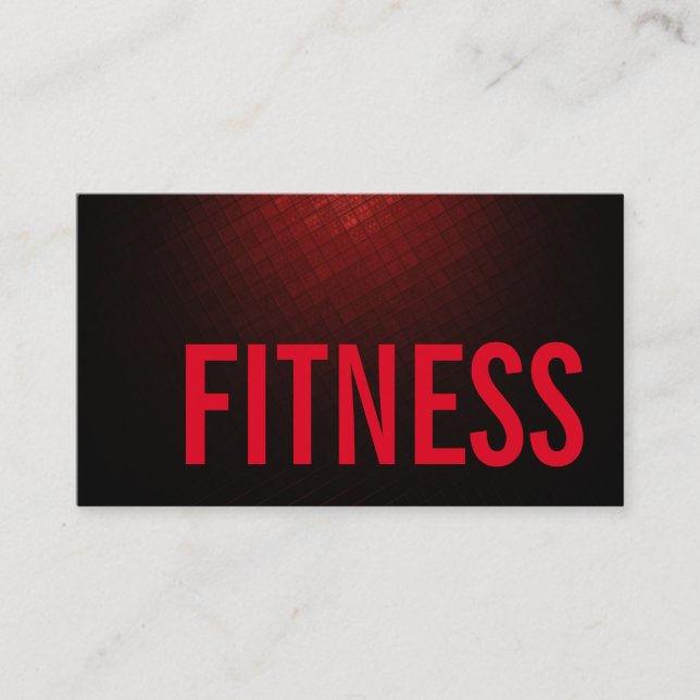 Trend Brownish Red Personal Fitness Trainer Sports Business Card (Front)