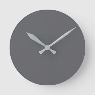 Trend Color - Slate Gray Round Clock