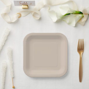 Trend Color - Soft Taupe Paper Plates