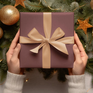 Trend Colors - Mahogany Brown Color - Solid Roll Wrapping Paper