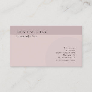 Trend Colors Modern Elegant Minimalist Chic Simple Business Card