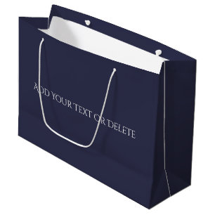 Trend Colors - Navy Blue Color - Solid Large Gift Bag