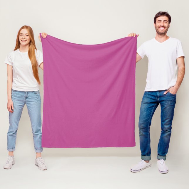 Trend Colour - Berry Pink Fleece Blanket (In Situ)