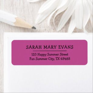 Trend Colour - Berry Pink Return Address Labels