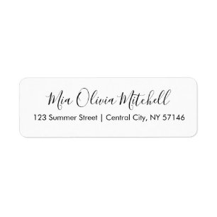 Trend Colour Classic White Elegant Address Labels
