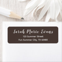 Trend Colour - Coffee Brown Return Address Labels