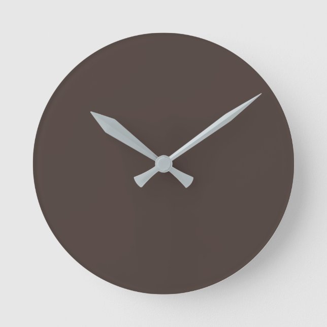 Trend Colour - Coffee Brown Round Clock (Front)