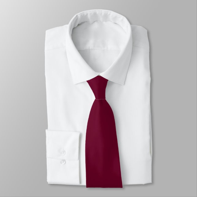 Trend Colour Dark Burgundy Neck Tie (Tied)