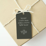 Trend Colour Dark Forest Grey Minimalist  Gift Tags<br><div class="desc">These elegant and solid dark forest grey green gift tags are the perfect way to add a touch of style and sophistication to your holiday gifts. The font used is both elegant and modern. You can customise the entire text, and if you don't need it, you can easily delete it....</div>