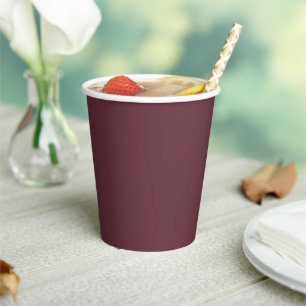 Trend Colour - Dark Red Wine Paper Cups