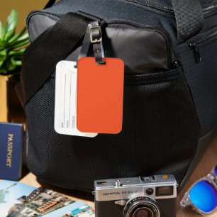 Trend Colour - Flame Red Luggage Tag