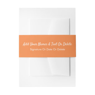 Trend Colour Fresh Tangerine Invitation Belly Band