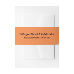 Trend Colour Fresh Tangerine Invitation Belly Band
