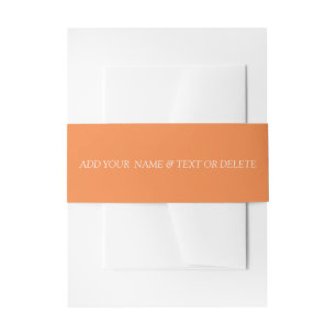 Trend Colour Fresh Tangerine Invitation Belly Band