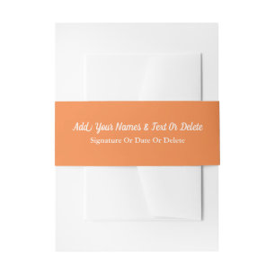 Trend Colour Fresh Tangerine Invitation Belly Band