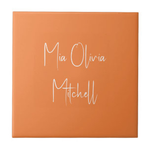 Trend Colour Fresh Tangerine Name Ceramic Tile