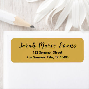 Trend Colour - Golden Yellow Return Address Labels