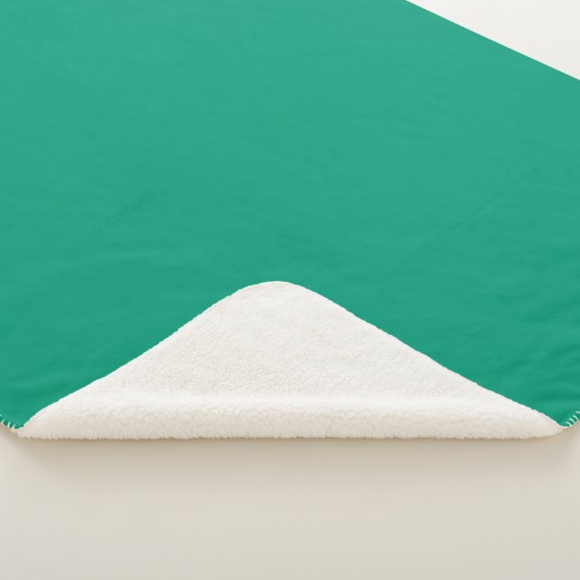 Trend Colour - Jade Green Sherpa Blanket (3/4)