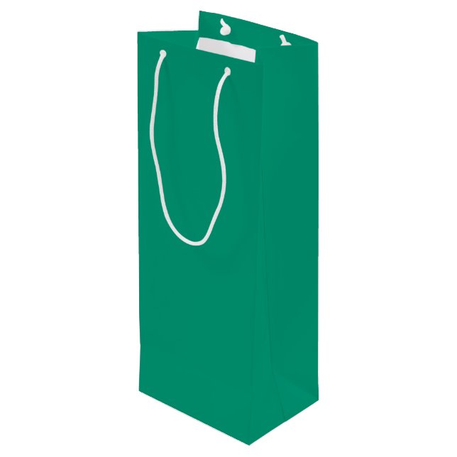 Trend Colour - Jade Green Wine Gift Bag (Back Angled)