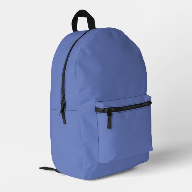 Trend Colour - Jewel Blue Printed Backpack (Back Corner Left)