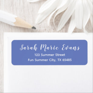 Trend Colour - Jewel Blue Return Address Labels
