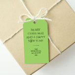 Trend Colour Kiwi Green Minimalist  Gift Tags<br><div class="desc">These elegant solid kiwi green gift tags are the perfect way to add a touch of style and sophistication to your holiday gifts. The font used is both elegant and modern. You can customise the entire text, and if you don't need it, you can easily delete it. These stylish and...</div>