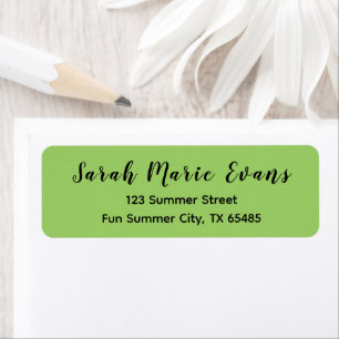 Trend Colour -Kiwi Green Return Address Labels