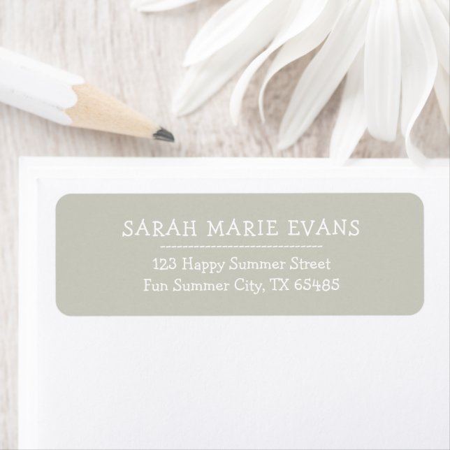 Trend Colour - Light Grey Return Address Labels (Insitu)