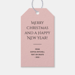 Trend Colour Light Pink Christmas Gift Tags