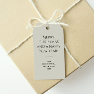 Trend Colour Light Silver Grey Minimalist Gift Tags