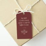 Trend Colour Mahogany Brown Minimalist  Gift Tags<br><div class="desc">These elegant solid mahogany brown gift tags are the perfect way to add a touch of style and sophistication to your holiday gifts. The font used is both elegant and modern. You can customise the entire text, and if you don't need it, you can easily delete it. These stylish and...</div>