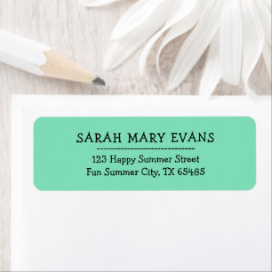 Trend Colour - Minty Green Return Address Labels