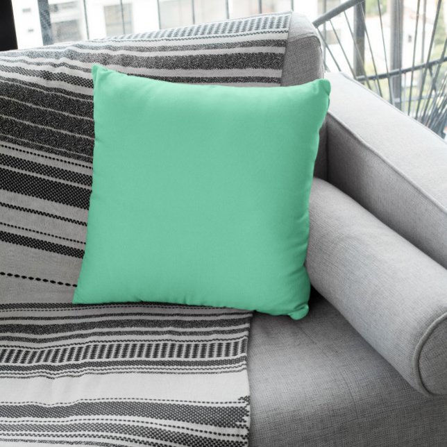 Trend Colour - Minty Green Throw Pillow (Creator Uploaded)
