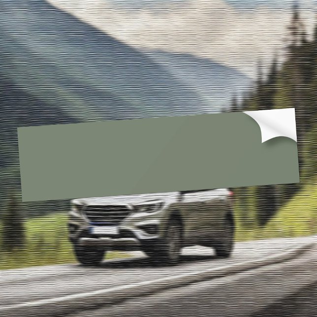 Trend Colour Muted Greenish Grey Bumper Sticker (Creator Uploaded)