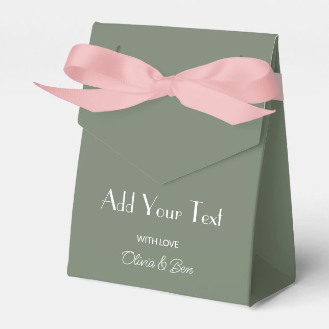 Trend Colour - Muted Greenish Grey Favour Box (Front Side)