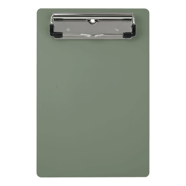 Trend Colour - Muted Greenish Grey Mini Clipboard (Front)