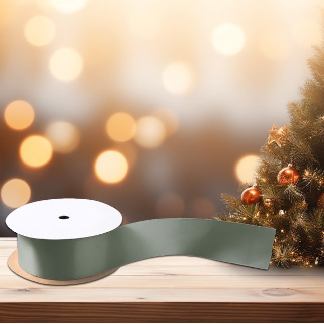 Trend Colour Muted Greenish Grey Satin Ribbon (Creator Uploaded)
