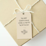 Trend Colour Natural Beige Minimalist  Gift Tags<br><div class="desc">These elegant, solid natural beige, custom christmas gift tags are the perfect way to add a touch of style and sophistication to your holiday gifts. The font used is both elegant and modern. You can customise the entire text, and if you don't need it, you can easily delete it. These...</div>