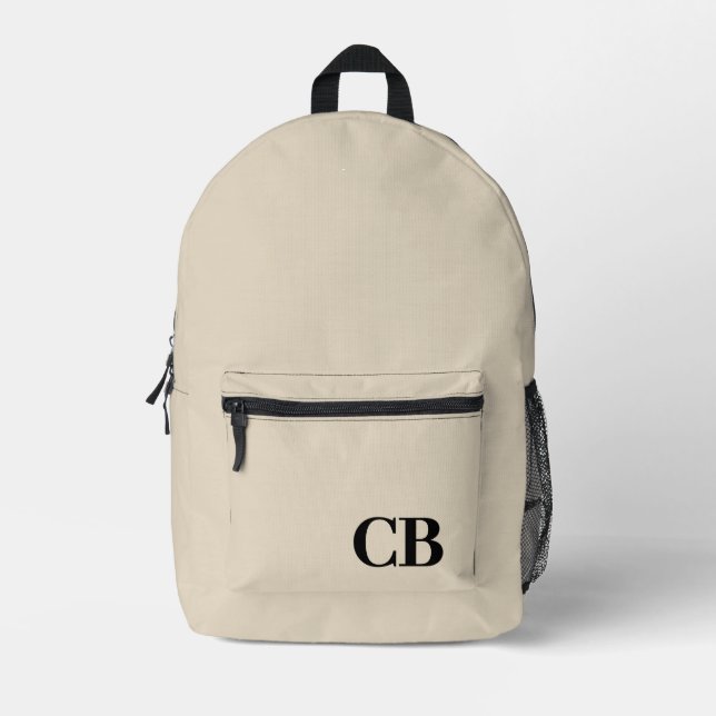 Trend Colour - Natural Beige Monogram Backpack (Front)