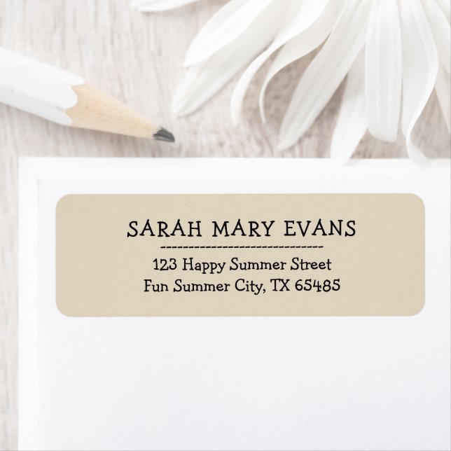 Trend Colour - Natural Beige Return Address Labels (Insitu)